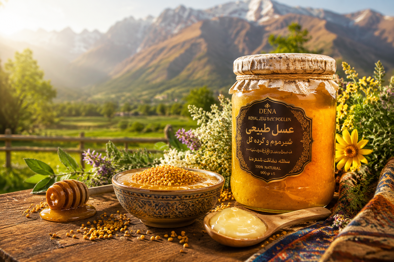 معجون عسل ژل رویال گرده گل